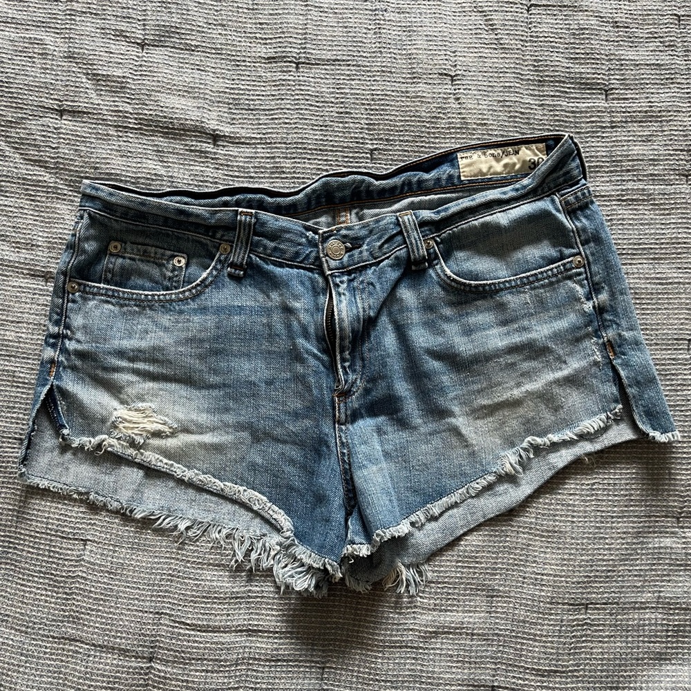 Rag & Bone Distressed Cut-Off Shorts - Picture 4 of 7